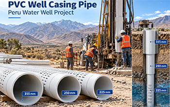 PVC Well Casing Pipe for Water Well Project in Peru